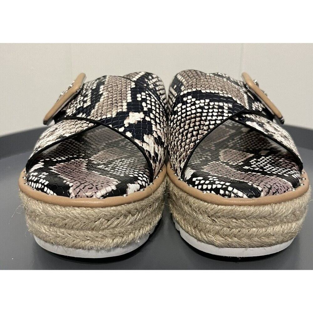 Gianni Bini shoes Snakeskin Print Buckle Platform Sandal Size 8.5